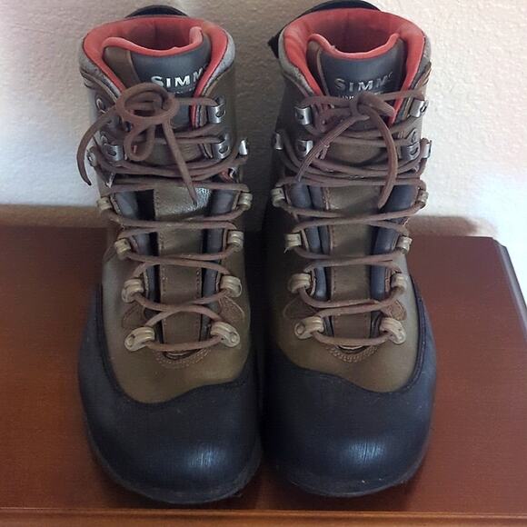 Simms Freestone Fly Fishing Wading Boots Outdoors Waterproof Men's Size 9 Brown - Picture 2 of 12